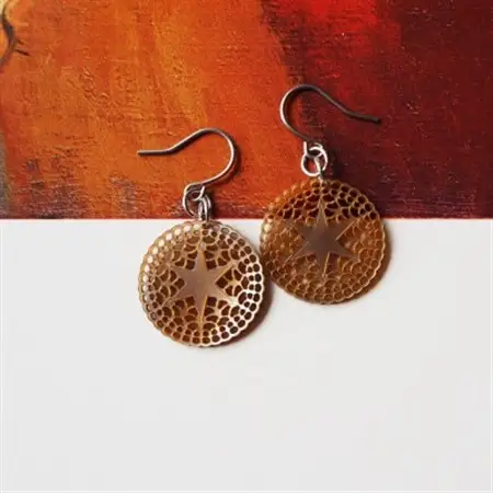 茶蝶貝「ベツレヘムパール風」ピアス_装飾品・工芸品 ピアス・イヤリング アクセサリー _【1231827】