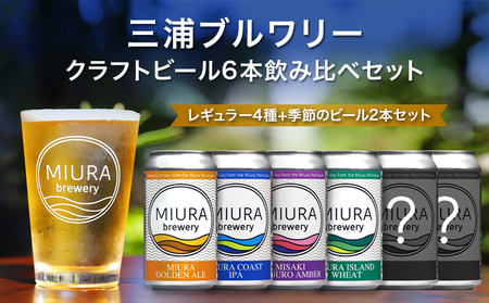 【 三浦ブルワリー 】クラフトビール 定番4本 と 季節のビール 2本飲み比べセット M110-001-02 アルコール ビール