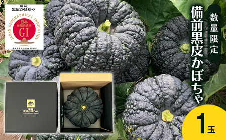 かぼちゃ 【数量限定】備前黒皮かぼちゃ (１玉) 