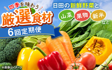 【全6回定期便】農家セレクト！特別栽培 日田の厳選食材 詰め合わせ日田市 野菜 果物 米 産地直送 新鮮 セット[ARBR003]