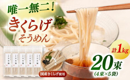 【お中元対象】きくらげ麺 そうめん (20束) ADBA012 そうめん 人気 おいしい