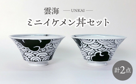 【波佐見焼】雲海 ミニイケメン丼 2個セット 食器【大新窯】[DC156]