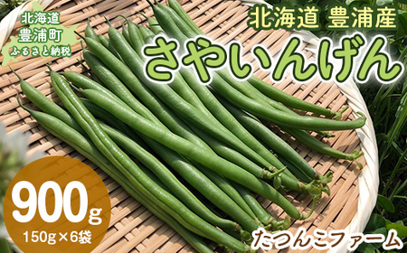 【2026年7月以降順次出荷】さやいんげん 150g×6袋 北海道 豊浦町 
