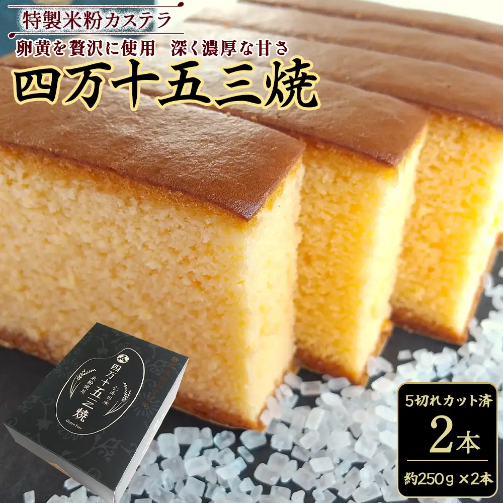 特製米粉かすてら 四万十五三焼（約250ｇ×2本） かすてら米粉 洋菓子 スイーツギフト 贈答 Bmu-A77