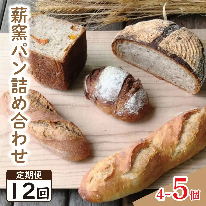 定期便12回 ハード系 パン 4～5個 おまかせ ｜ パン
