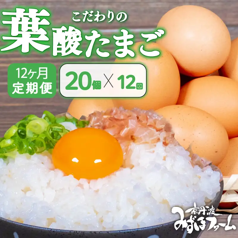 【卵 定期便12か月】 葉酸たまご 卵20個