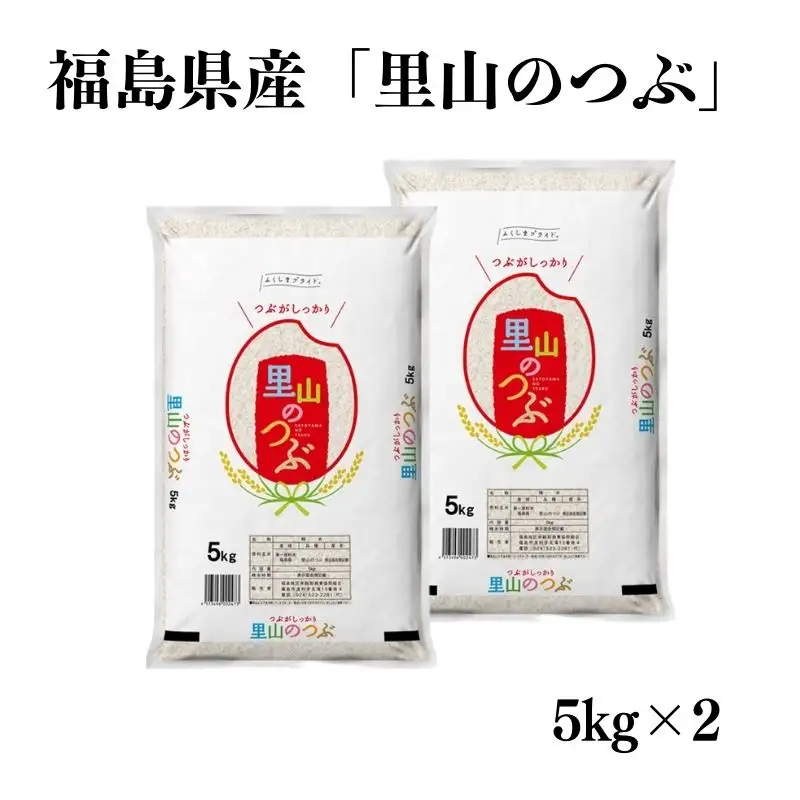 No.3048 【令和7年産】福島県産米「里山のつぶ」精米 5kg 2袋