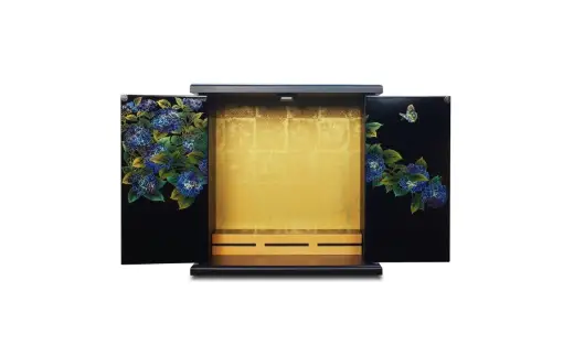 タツクラフト 紀州塗り ミニ仏壇 雅 小 紫陽花 【Tk167】【ttcf922-butu-saj】