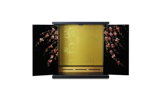 タツクラフト 紀州塗り ミニ仏壇 雅 大 しだれ桜 【Tk168】【ttcf922-butu-lch】