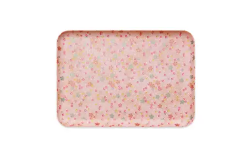 タツクラフト 友禅和紙トレー M 33cm 2枚セット 小花 吹雪 【Tk306】【ttcf922-yum-4】