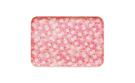 タツクラフト 友禅和紙トレー L 39cm 2枚セット 桜 雪うさぎ 【Tk317】【ttcf922-yul-1】