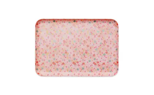 タツクラフト 友禅和紙トレー L 39cm 2枚セット 小花 吹雪 【Tk320】【ttcf922-yul-4】