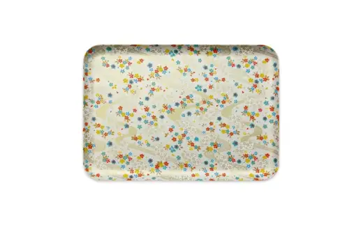 タツクラフト 友禅和紙トレー L 39cm 2枚セット 桜扇 金流水 【Tk326】【ttcf922-yul-10】