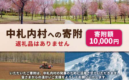 中札内村への寄附（返礼品はありません） 1口 10,000円 1万円 北海道 中札内村 寄附のみ 寄附 [038-0018]