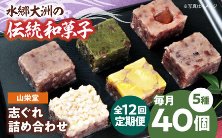 和菓子【全12回定期便】「山栄堂の志ぐれA」【毎月2箱】和菓子[AGBM055]