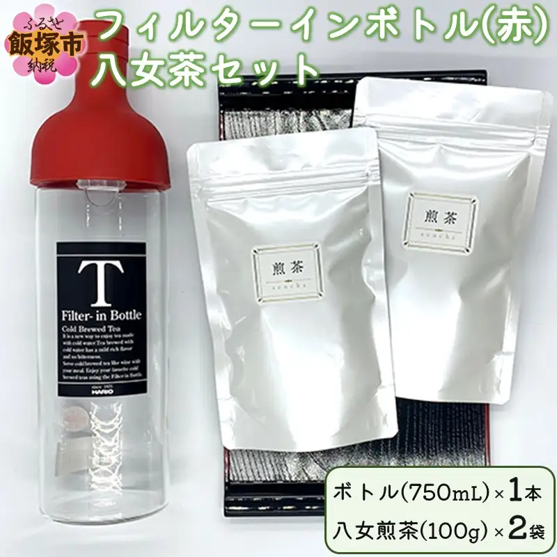 フィルターインボトル（赤）八女茶セット【B3-039】