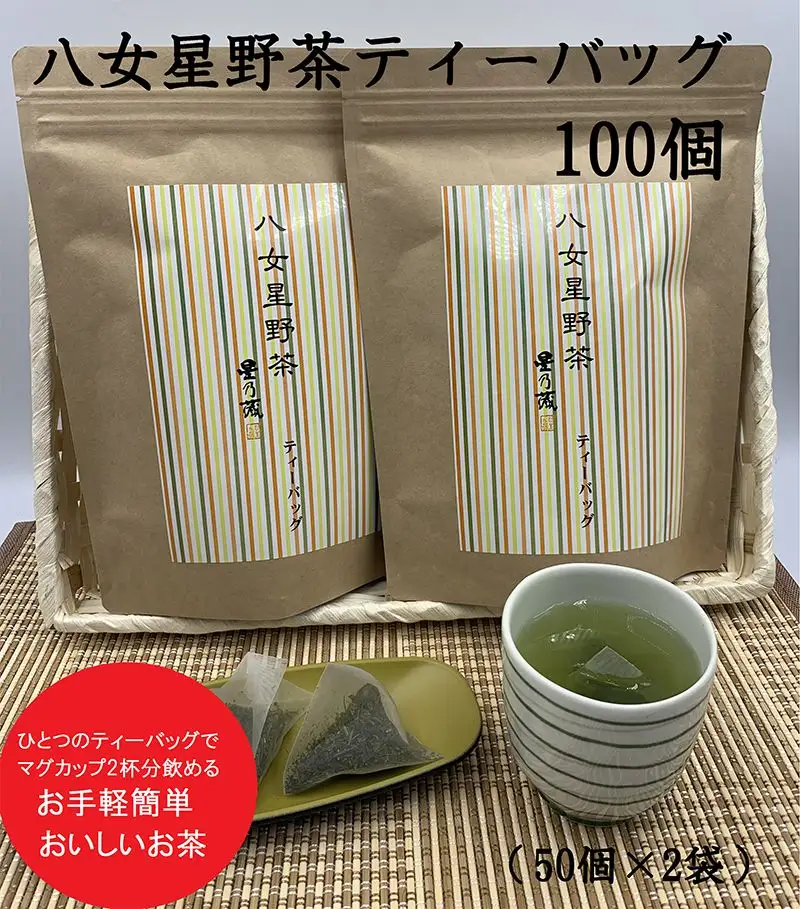 福岡県産八女星野ティーバッグ100個【B-164】