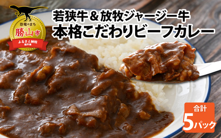 若狭牛＆放牧ジャージー牛 本格こだわりビーフカレー 5パック（200g/1パック） 計1kg [A-054006]