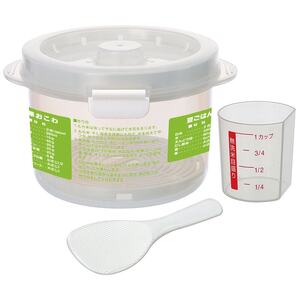 ご飯釜 電子レンジ 調理 ご飯 調理器具 蒸し器 ご飯 調理器具 スケーター レシピ付き 調理器具 電子レンジ ご飯 調理器具 6-063