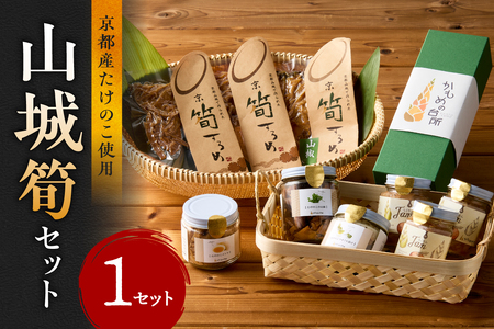 山城筍セット たけのこ 筍 竹の子 筍瓶詰め３種 和洋中(山椒味、メンマ、オイル） 筍スルメ（プレーン、山椒入り） 筍ジャム 調味料として お茶漬けに ごはんのおとも おつまみ お茶請け パンにつけて 019-20