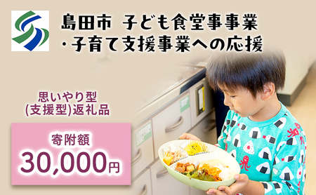 【思いやり型(協賛型)返礼品】島田市 子ども食堂事業・子育て支援事業への応援 【返礼品なし】(30000円)