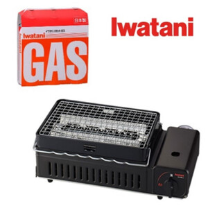イワタニ カセットガス炉ばた焼器 炙りやII+カセットガス3P　【11100-0933】