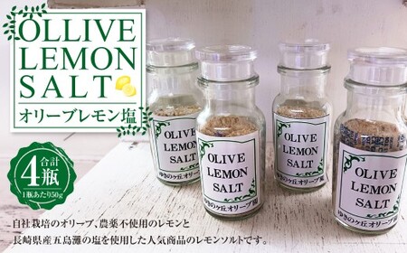 オリーブレモン塩 50g×4瓶 計 200g オリーブ レモン 塩 レモンソルト 県産 調味料 国産 ソルト