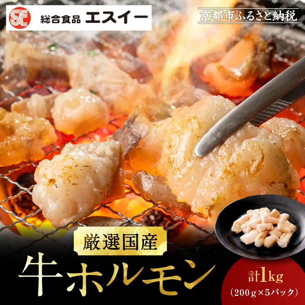 【エスイー】厳選国産牛ホルモン200ｇ×5パック 計1kg｜京都 食肉卸 自慢の肉質 ホルモン 人気セット
