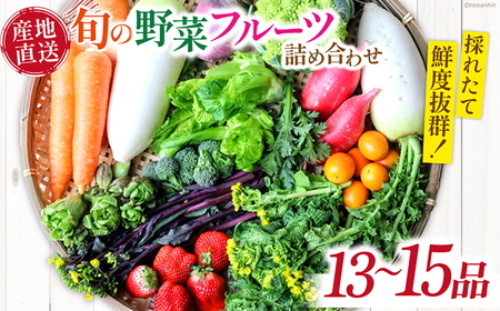 新鮮 「旬の野菜・フルーツ」 詰め合わせ セット（13品-15品）[SCB090] 野菜