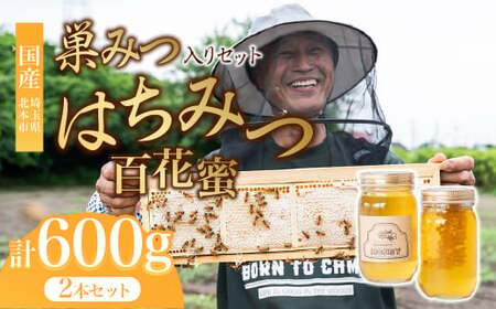 はちみつ 国産 巣みつ入り 300g×2瓶 | はちみつ 蜂蜜 根津養蜂園