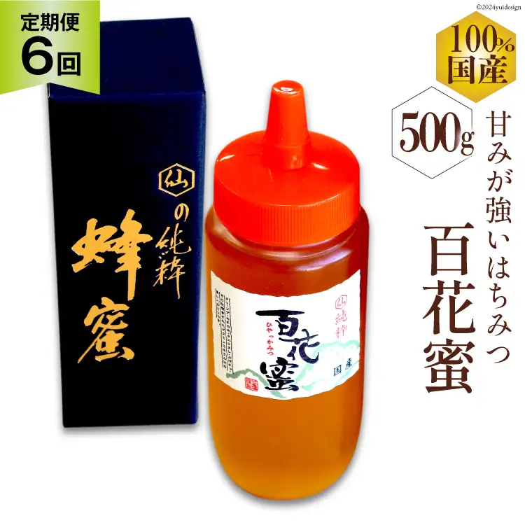 AI287 6回 定期便 国産 はちみつ 百花蜜 500g [長崎県 島原市]