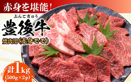 おおいた豊後牛 赤身モモ 焼肉用 1kg(500g×2P) 赤身 モモ 焼肉  冷凍 豊後牛 BBQ[AREI020]
