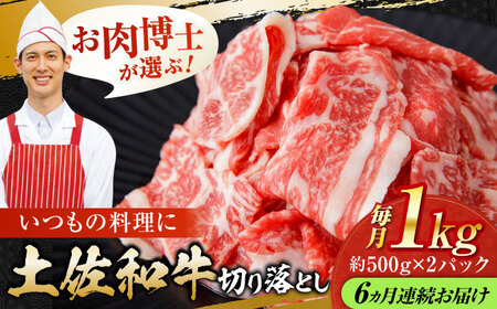 【6回定期便】高知県産 土佐和牛 切り落とし 総計約6kg / 牛肉 切り落とし 国産牛肉 牛肉すきやき 牛肉 切り落とし 国産牛肉 牛肉すきやき[ATAP096]
