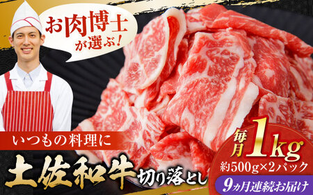 【9回定期便】高知県産 土佐和牛 切り落とし 総計約9kg / 牛肉 切り落とし 国産牛肉 牛肉すきやき 牛肉 切り落とし 国産牛肉 牛肉すきやき[ATAP097]