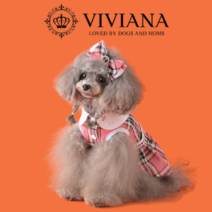 犬 服 ドッグウェア「VIVIANA」チェックワンピース（Pink）|犬用 服 ペット犬 ドッグ ペット用品 愛犬 ファッション 秦野 神奈川