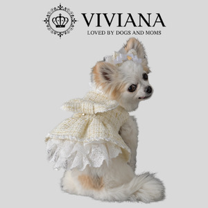 犬 服 ドッグウェア「VIVIANA」2ndAnniversaryドレス（White）|犬用 服 ペット犬 ドッグ ペット用品 愛犬 ファッション 秦野 神奈川