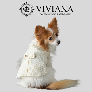犬 服ドッグウェア「VIVIANA」2ndAnniversaryベスト（White）|犬用 服 ペット犬 ドッグ ペット用品 愛犬 ファッション 秦野 神奈川