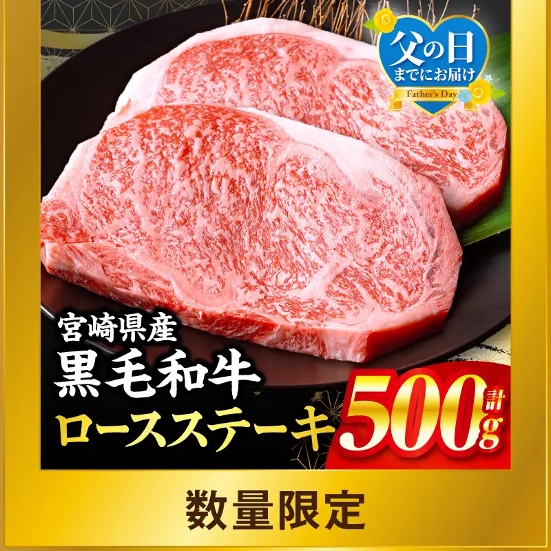 牛肉 ステーキ 牛肉[黒毛和牛 ロース 500g 畜産農家応援！]