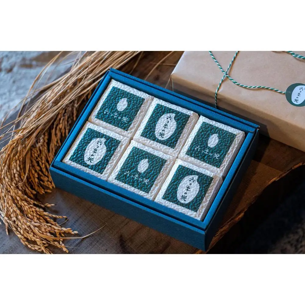 【令和７年度産】贈答用 真空パック米 六つ季の光 化粧箱（300g×6個入り）