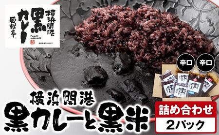 風我亭の横浜開港黒カレーと黒米の詰め合わせ　2パック【辛口2個】 AMK0001VC01