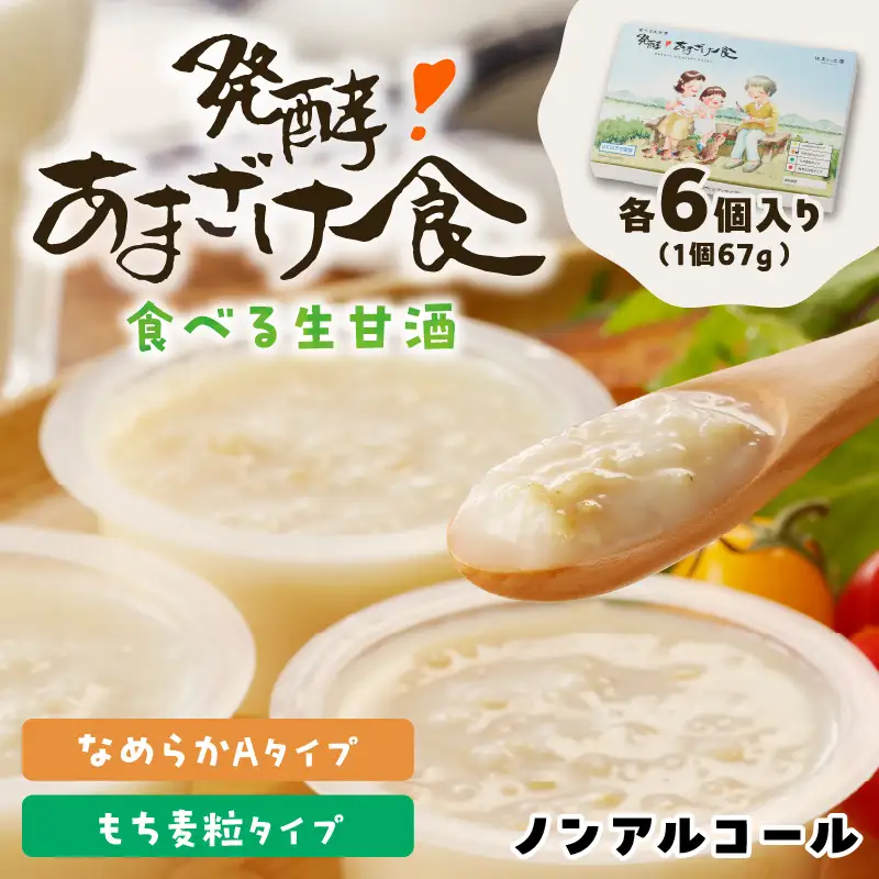 なめらかAタイプ×もち麦粒 食べる生甘酒『発酵!あまざけ食』【C3-029】