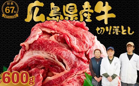 【広島県産牛】国産牛 切り落とし 2パック600g｜ 国産牛 訳あり 牛肉 お肉 切り落とし 小分け きりおとし バラ スネ モモ 肉じゃが 牛丼
