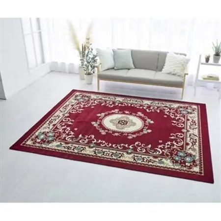 絨毯 ラグマット 3畳 長方形 250×200 洗える 厚手 プエブロ エンジ_雑貨・日用品  家具・インテリア _【1125211】