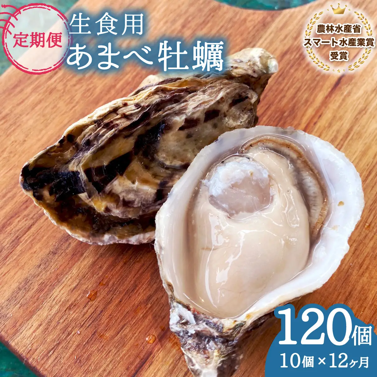 【あまべ牡蠣 10個 12ヶ月連続定期便】あまべ牡蠣 10個 12ヶ月定期便 120個 牡蠣 シングルシード 生食用 殻付き かき カキ オイスター 生ガキ 生牡蠣 生がき 生かき ギフト 貝 旨味