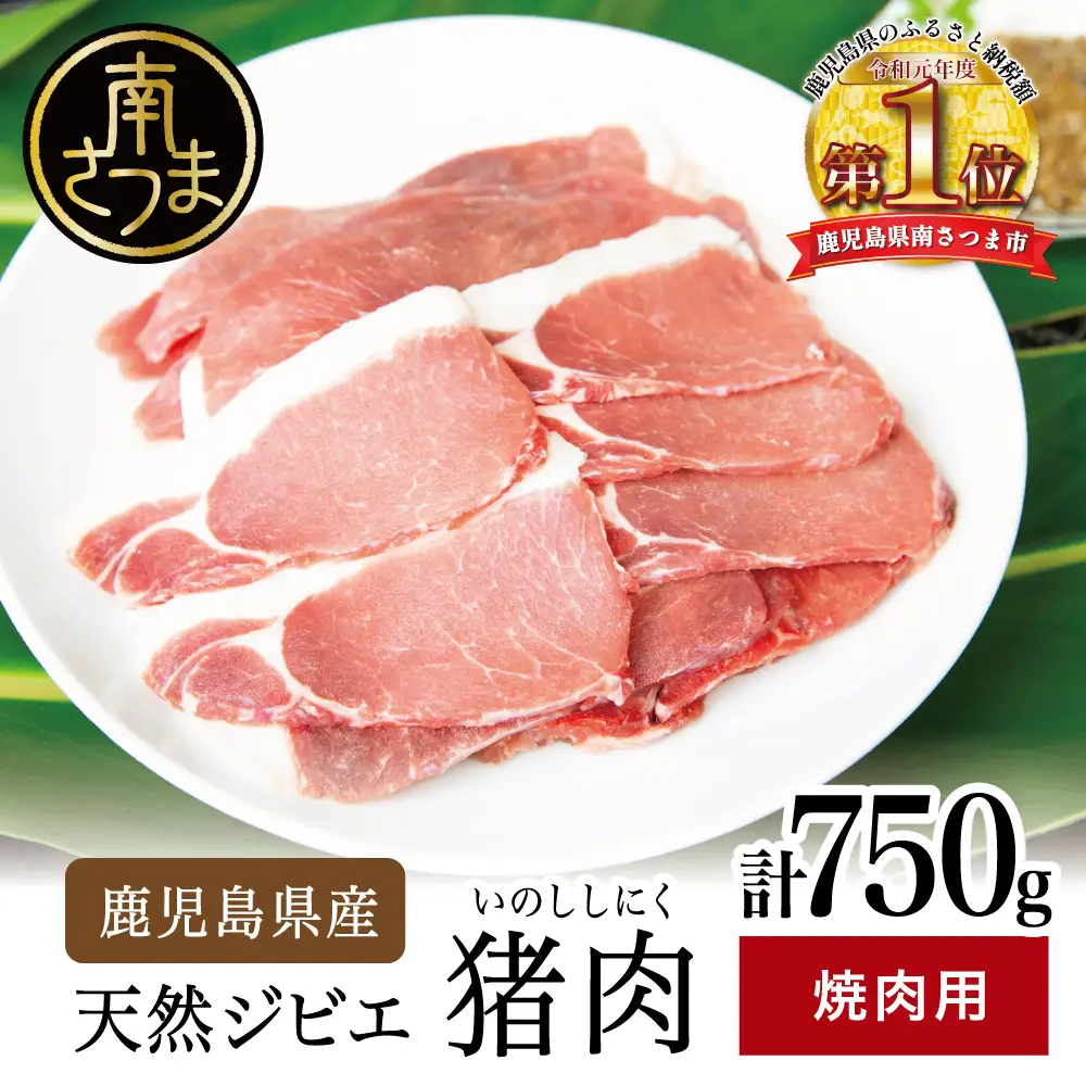【南さつまジビエ】鹿児島県南さつま産 猪（いのしし）肉　焼肉用 750g（250g×3P） 冷凍 グルメ ジビエ肉 ジビエ イノシシ 焼肉 焼肉セット