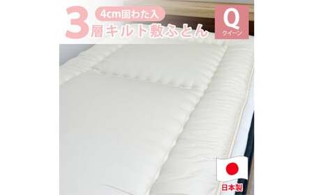 日本製 3層立体コンフォーター 敷ふとん 160×210cm クィーン サイズ HGｰQE 寝具 阪南市