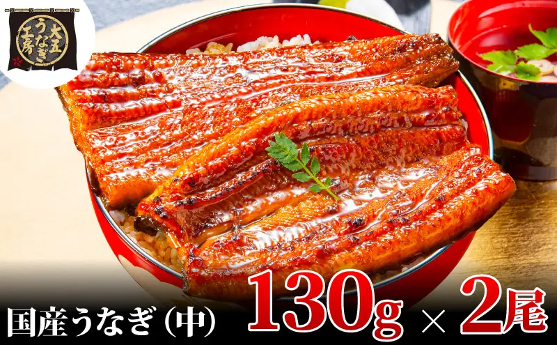 うなぎ蒲焼 130g×2尾(260g) うなぎ ウナギ 鰻 蒲焼 蒲焼き冷凍 国産 大五 大五通商 静岡 島田市