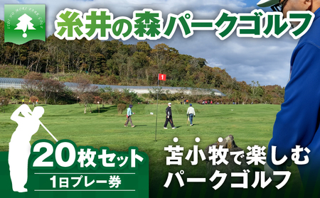 糸井の森 1日プレー券（ 20枚セット ） T061-003 体験 チケット