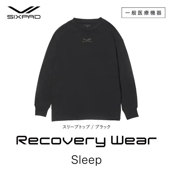 【ブラックLサイズ】SIXPAD Recovery Wear Sleep Top