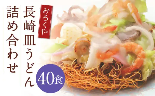 みろくや 長崎皿うどん （揚麺） 40食分 詰合せ 皿うどん セット あんかけ 揚麺 麺